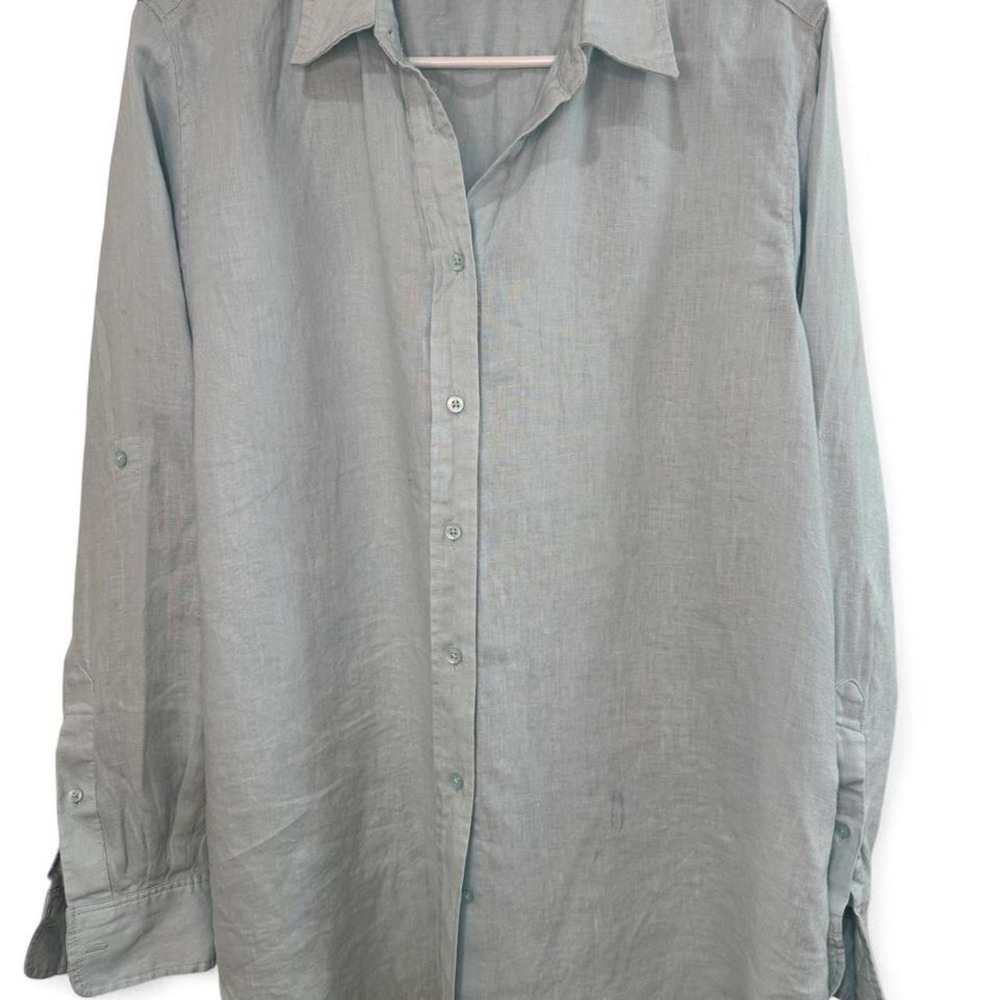 Ralph Lauren light blue linen shirt in a L